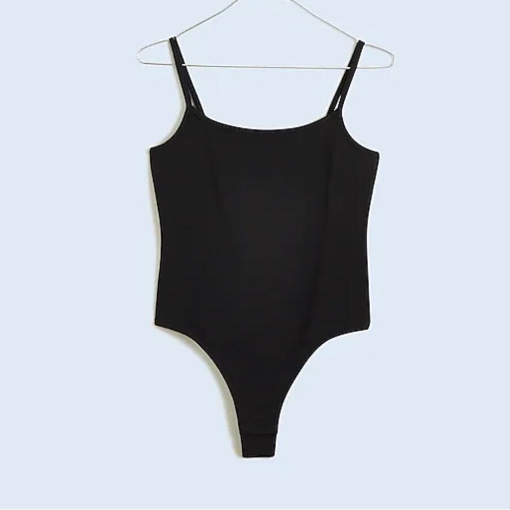 NWT Madewell Tank Thong‎ Bodysuit NO414 Minimalist Stretch XS Black
